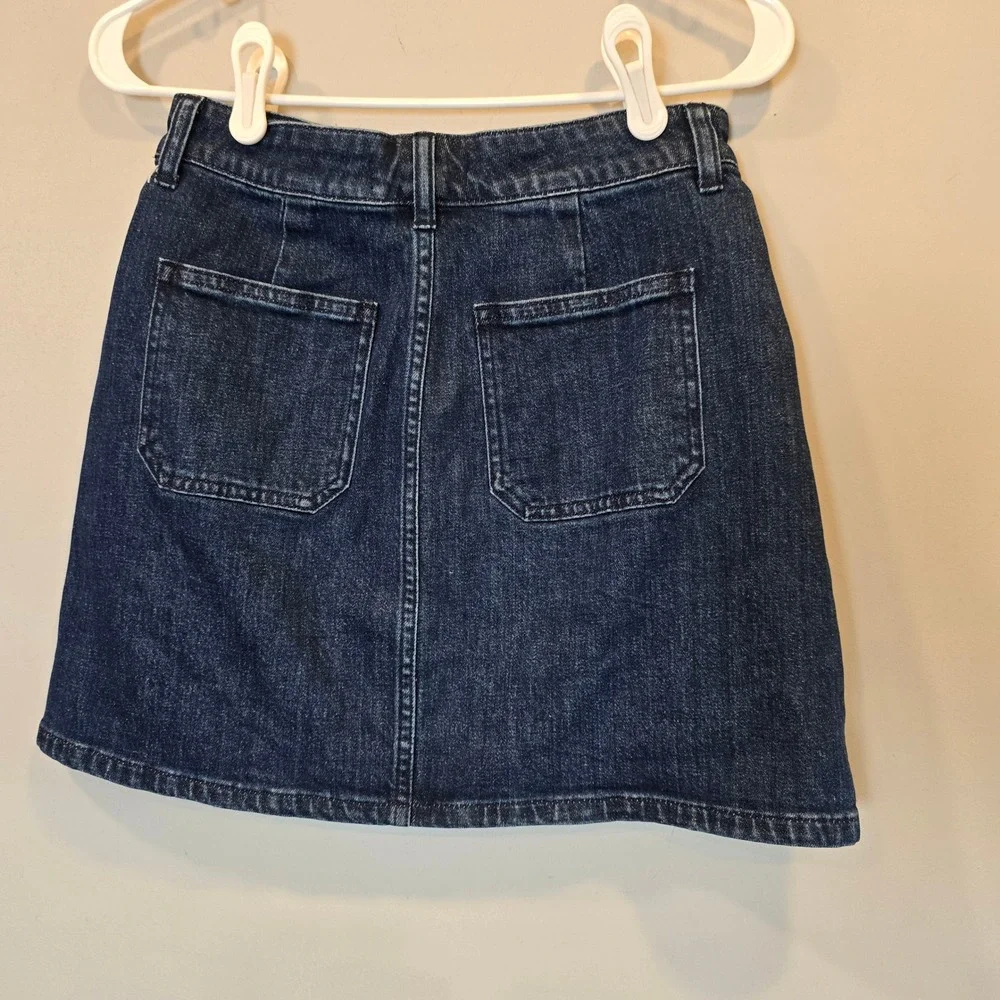 Madewell Jean Skirt Denim Utility Zip Mini Womens 25 Blue - Picture 2 of 6
